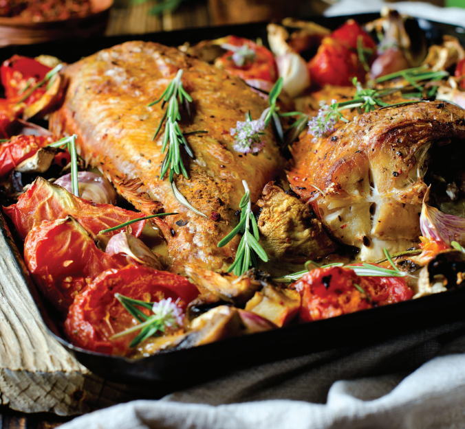 Baked Halibut with Vegetables