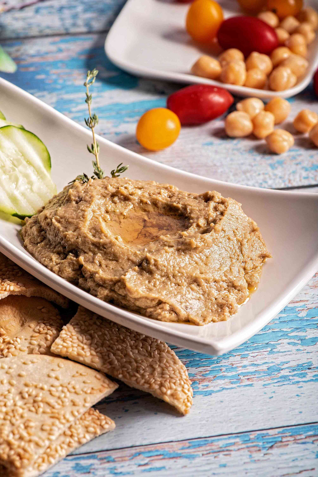 Avocado Hummus with Cucumber