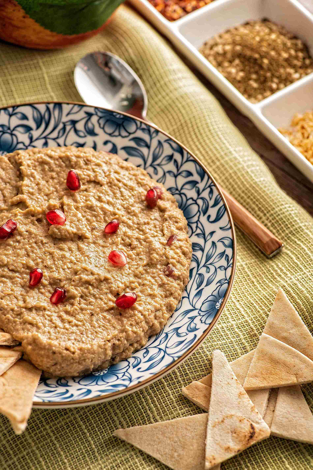 Baba Ghanouj with Pomegranate Molasses