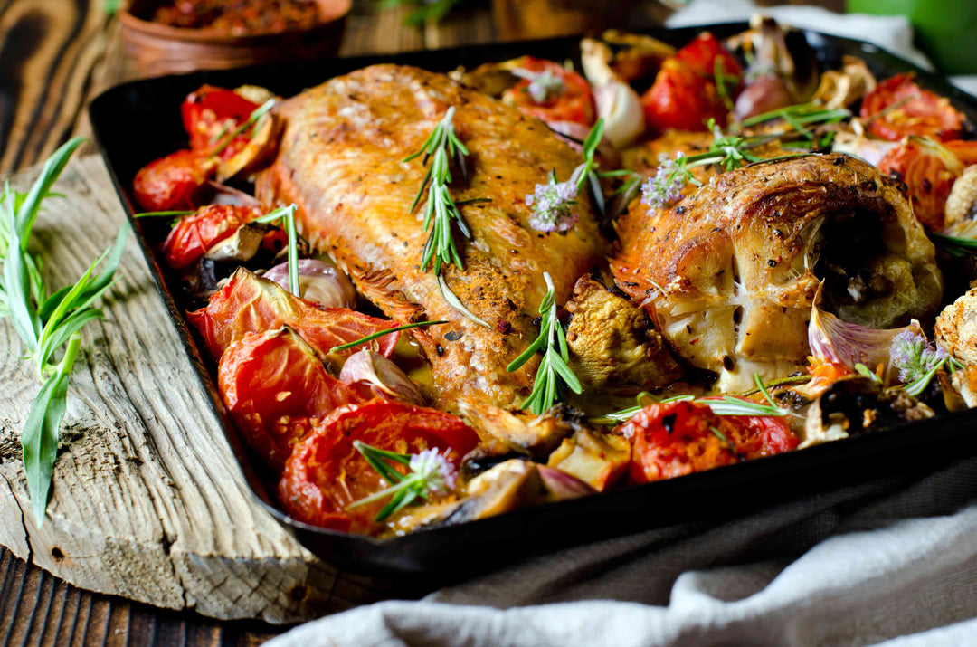 Baked Halibut with  Vegetables