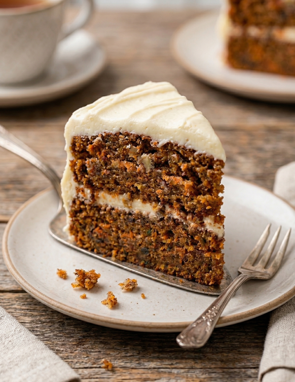 Moist Carrot Cake with Cream Cheese Frosting