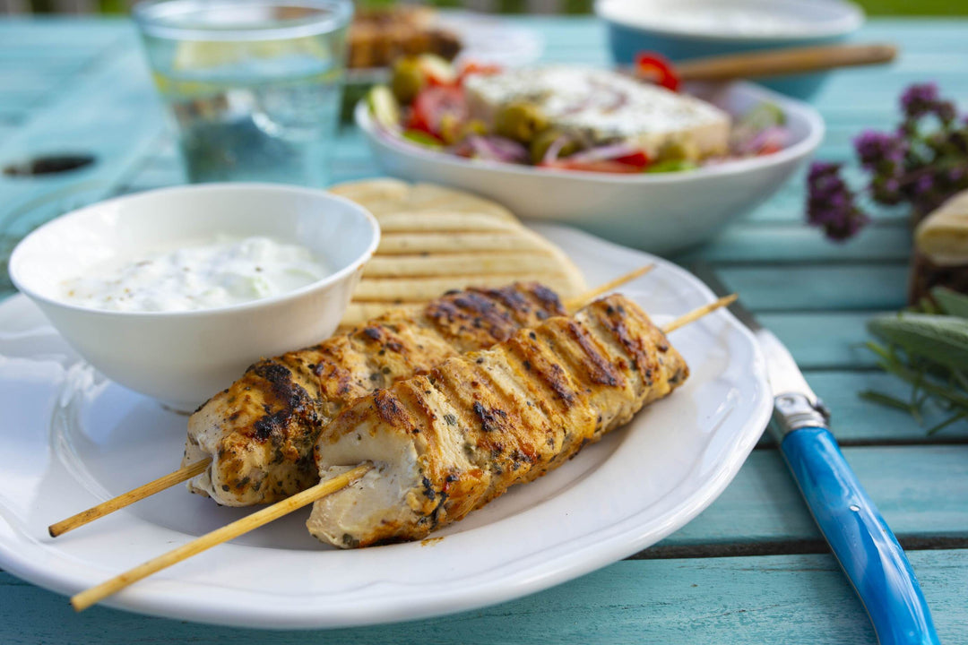 Chicken Souvlaki with Tzatziki