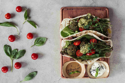 Falafel Tortillas with Tahini Sauce