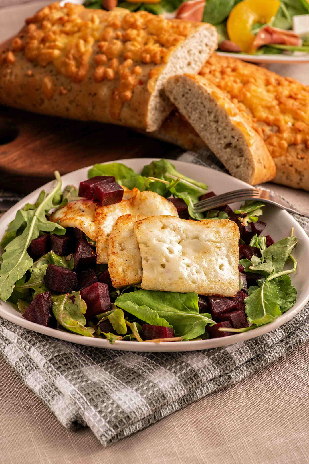 Beetroot & Grapefruit Salad with Halloumi