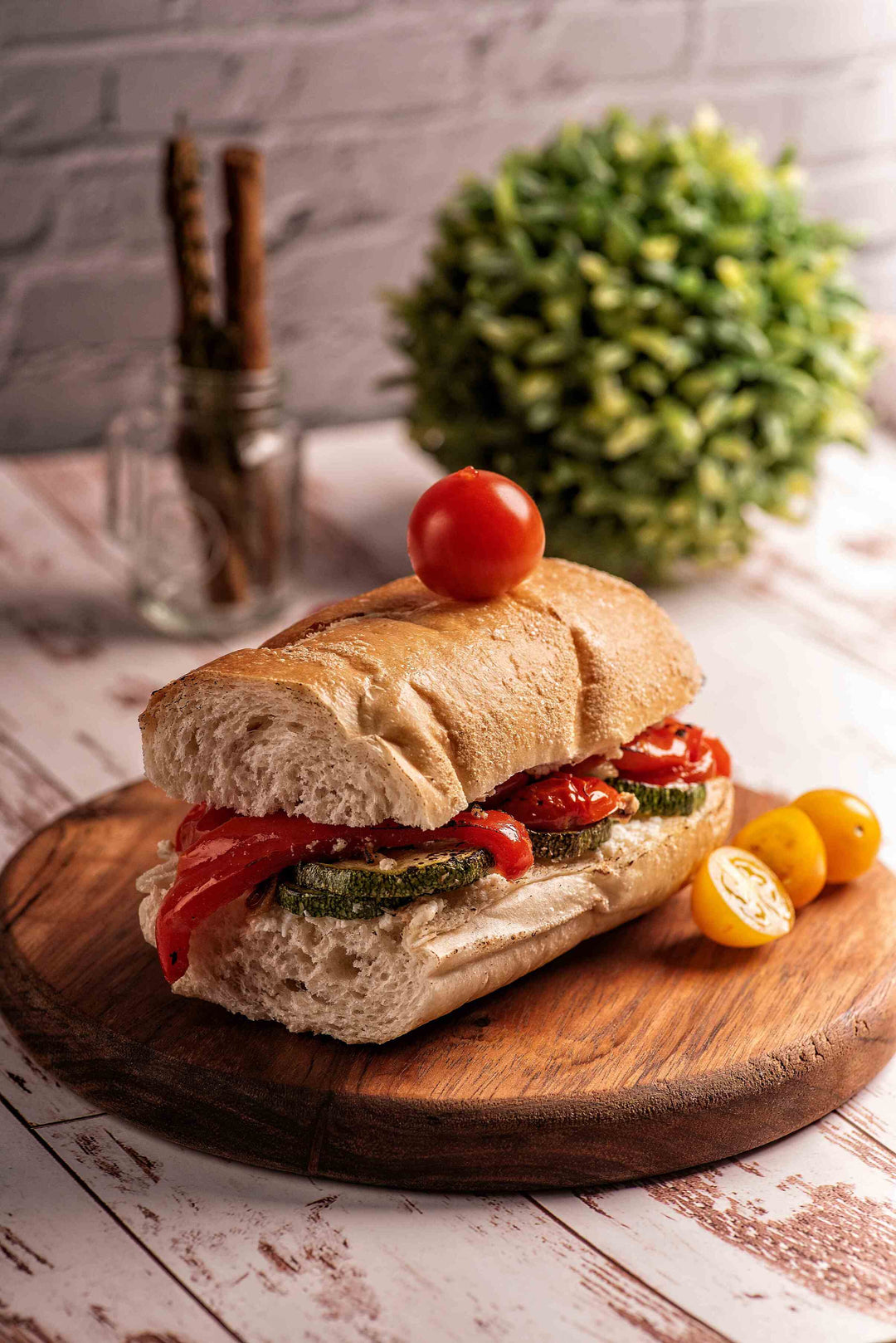 Grilled Vegetable & Feta Sandwich