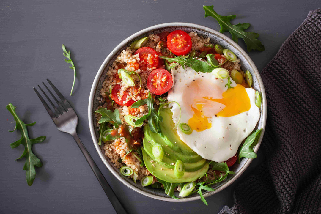 Poached Eggs & Quinoa