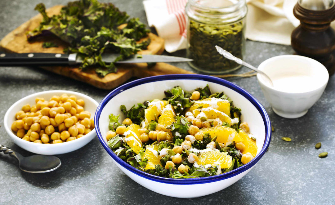 Roasted Kale & Chickpea Salad