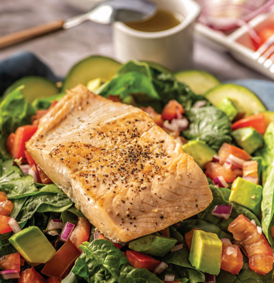 Salmon & Spinach Salad