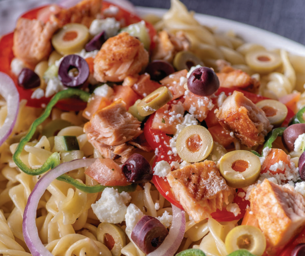 Greek Salmon Fusilli