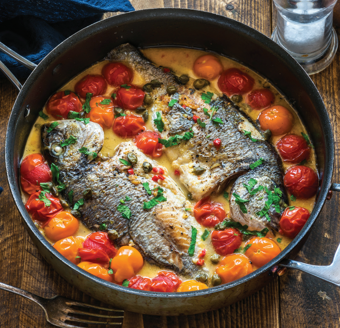 Fish in Tomato Sauce with Herbs