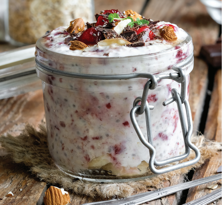 Overnight Cherry-Almond Oatmeal