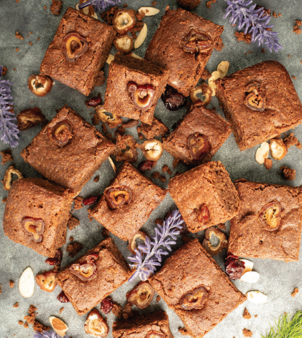 Date Almond Brownies