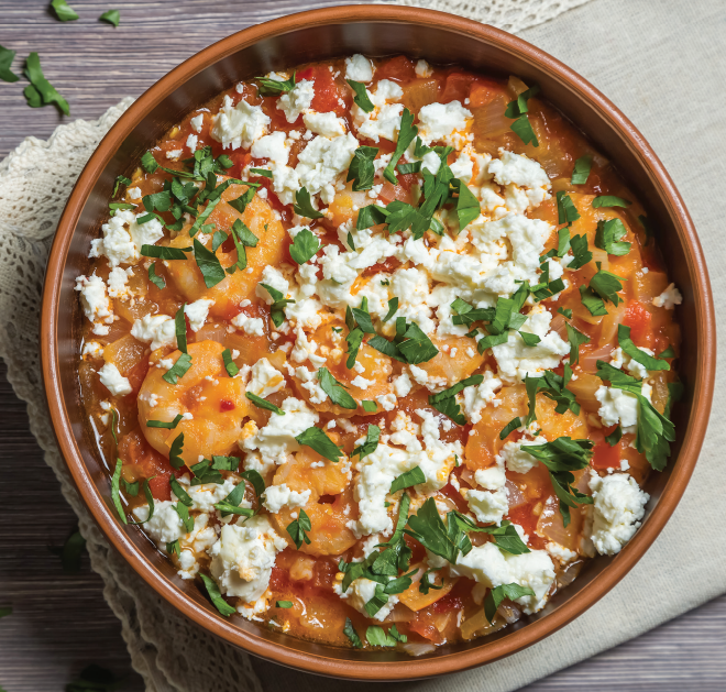 Saganaki Prawn Stew