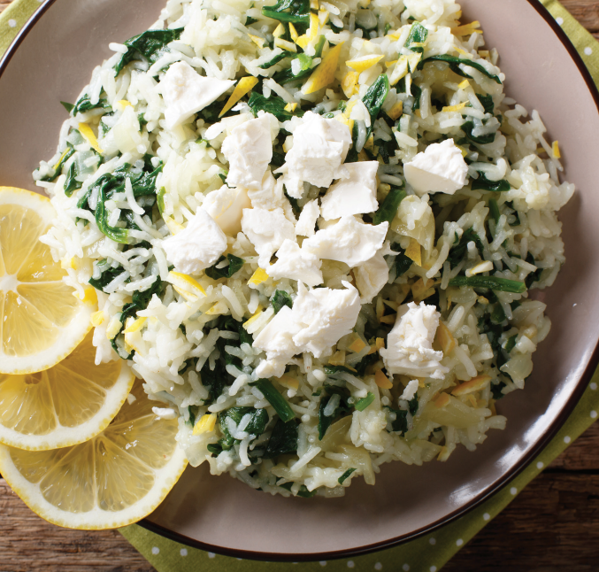 Greek Spinach Rice (Spanakoryzo)