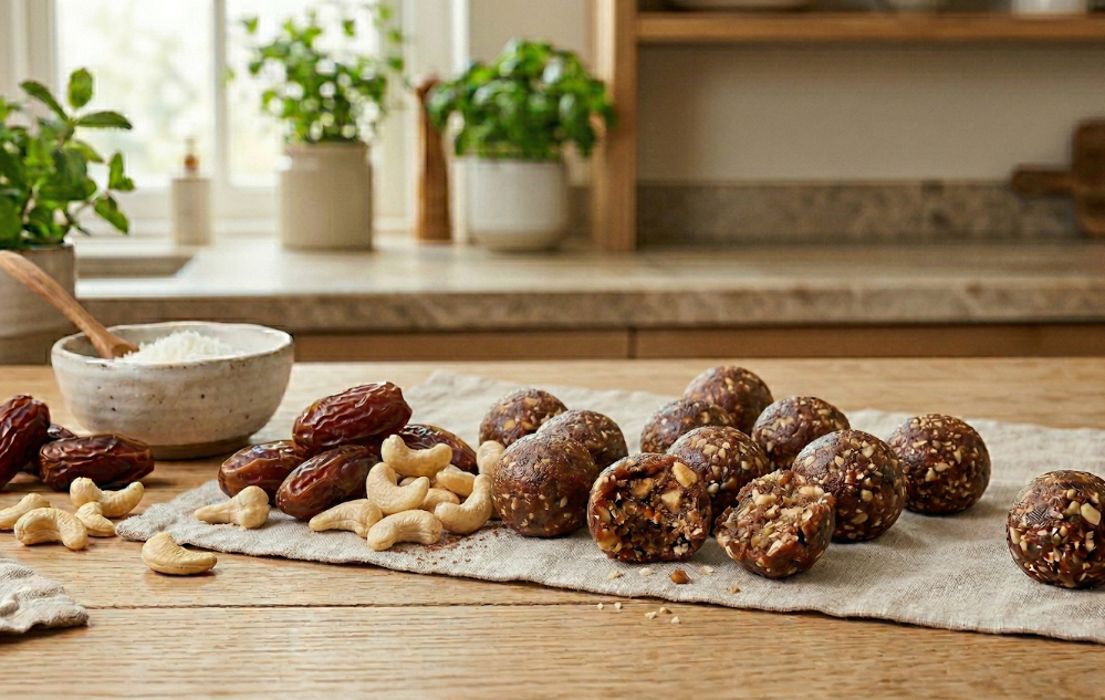 Coconut Cashew Date Balls