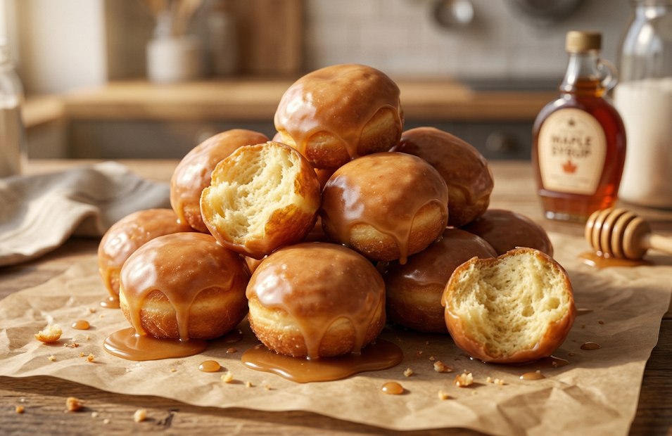Maple Glazed Donut Holes