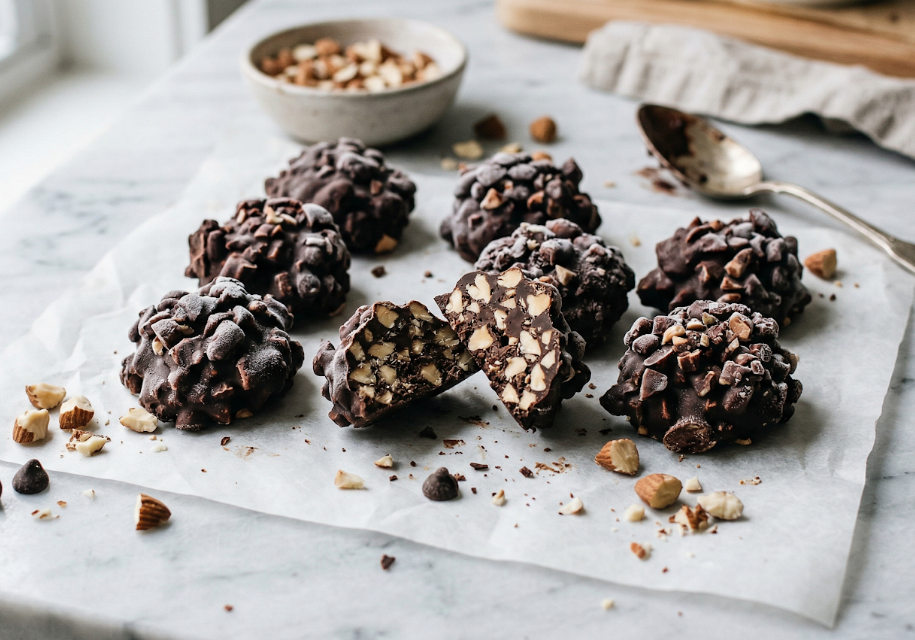 Frozen Chocolate Almond Clusters