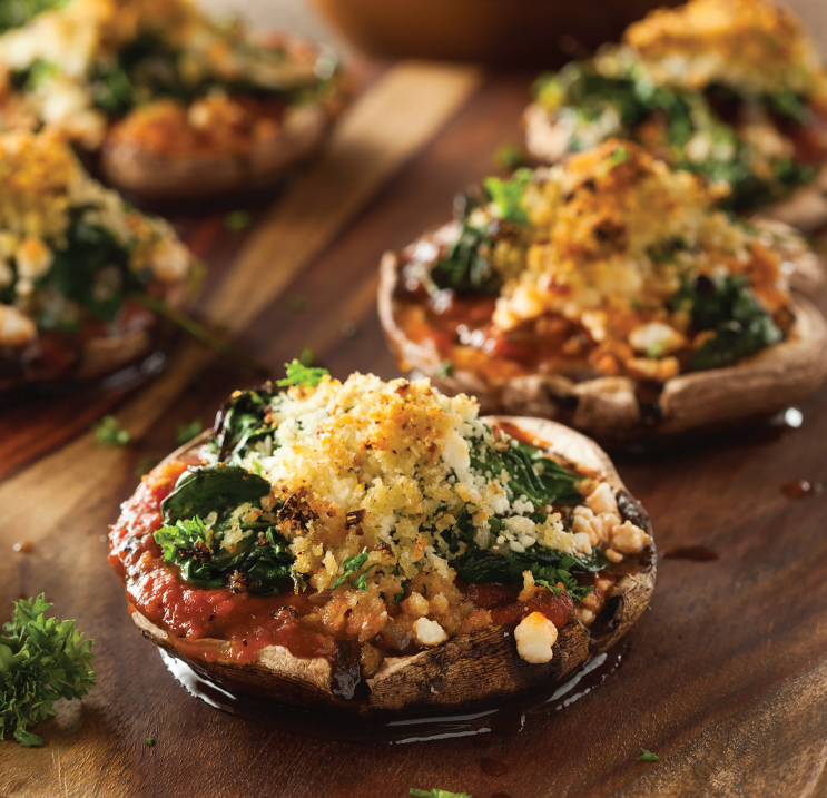 Portobello Mushrooms Florentine