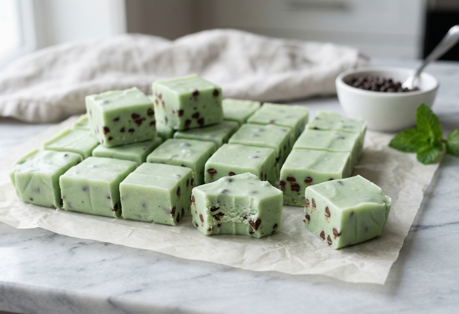 Mint Chocolate Chip Fudge