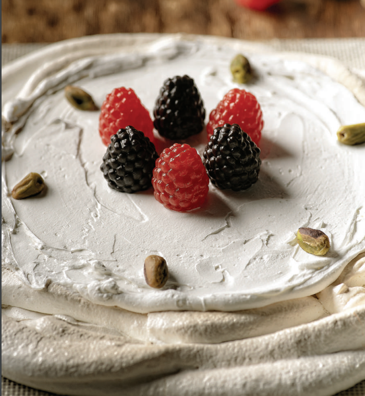 Pistachio Pavlova with Berries