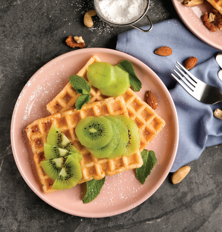 Cardamom Sour Cream Waffles