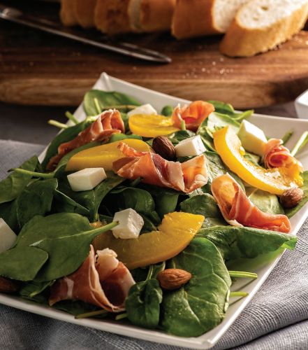 Peach & Prosciutto Salad