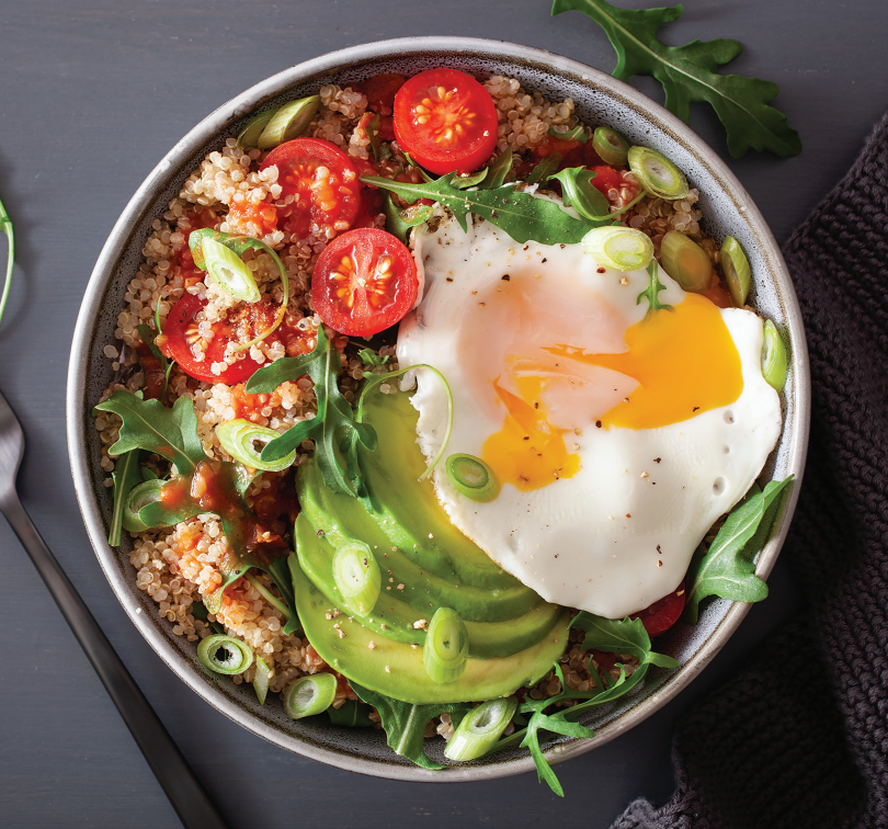 Poached Eggs & Quinoa