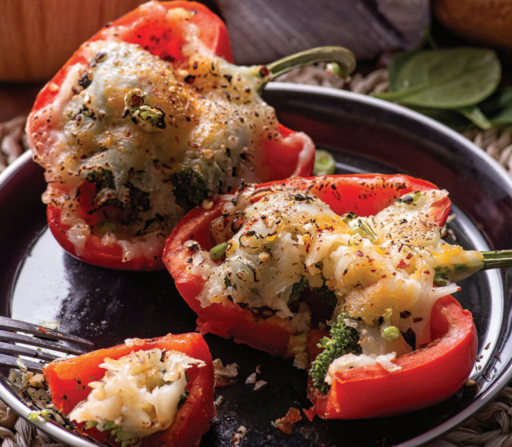 Rice & Bean Stuffed Peppers