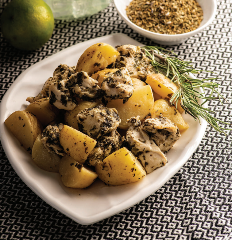 Lemon and Herb Roasted Chicken with Potatoes