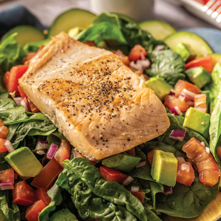 Salmon and Spinach Salad