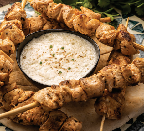 Shish Tawook with Garlic Paste