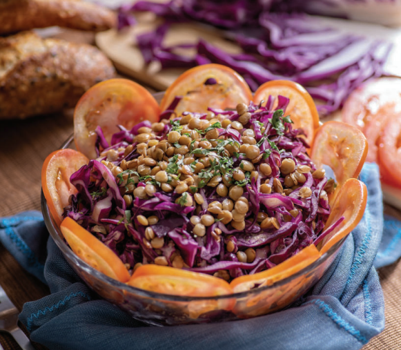 Vegan Lentil & Kale Salad