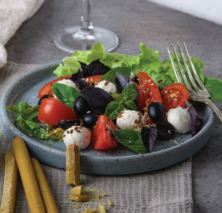 Cucumber & Tomato Caprese Salad