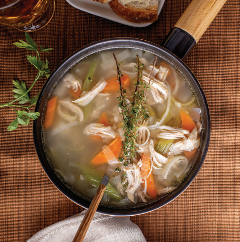 Thyme and Carrot Chicken Soup