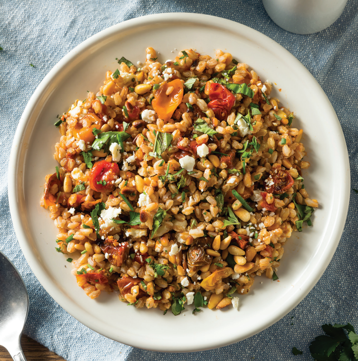 Grain Salad with Tomato, Corn & Basil