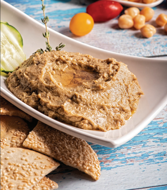 Avocado Hummus with Cucumber