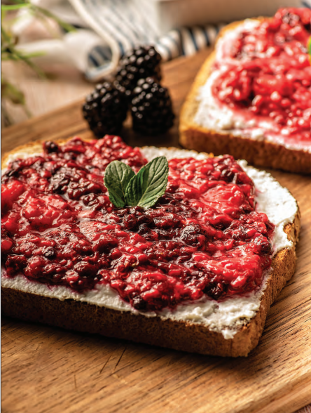 Berry Jam & Goat Cheese Crostini