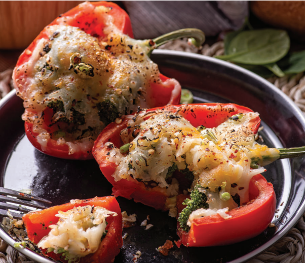 Rice & Bean Stuffed Peppers