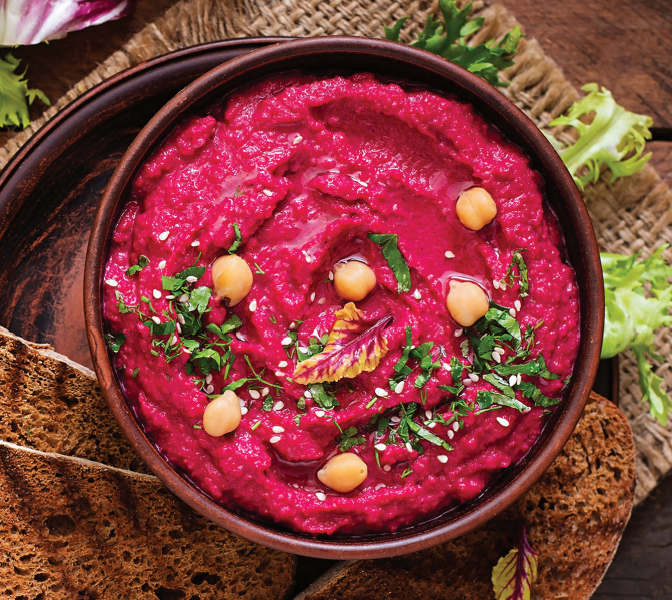 Roasted Red Pepper & Beet Hummus