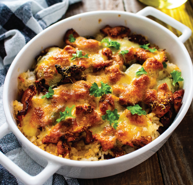 Parmesan Chicken with Kale Sauté