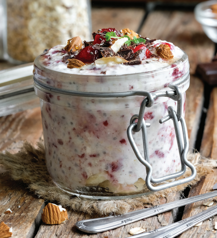 Overnight Cherry-Almond Oatmeal
