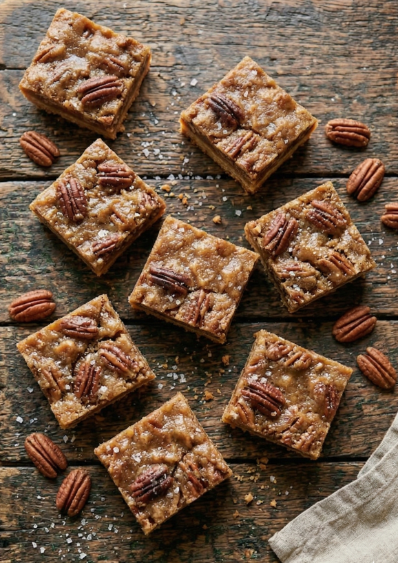 Toffee Pecan Shortbread Bars