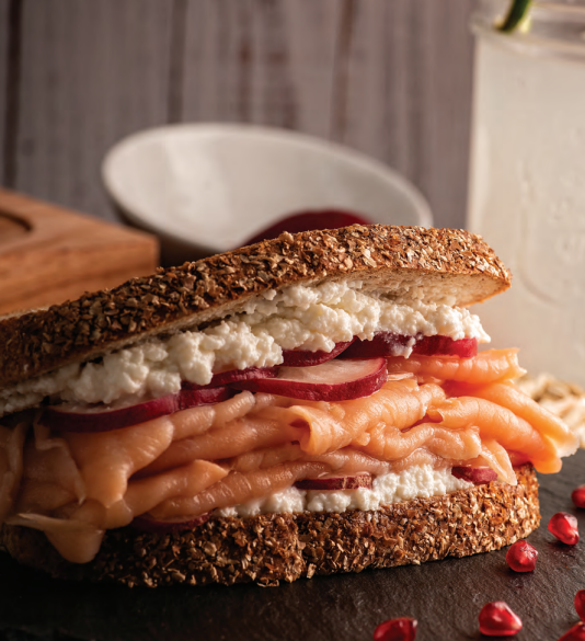 Smoked Salmon & Feta Sandwich